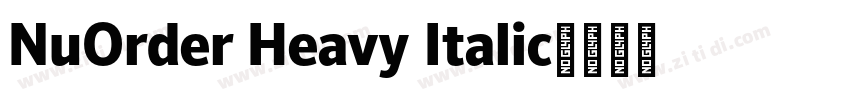 NuOrder Heavy Italic字体转换